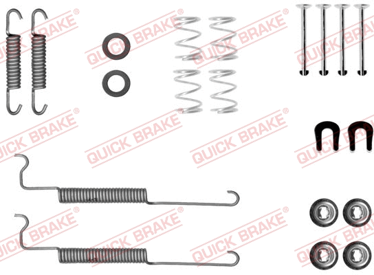 Stabdžių trinkelių priedų komplektas QUICK BRAKE 105-0049