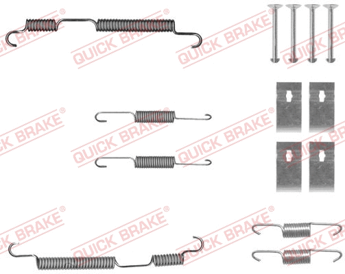 Stabdžių trinkelių priedų komplektas QUICK BRAKE 105-0050