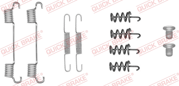Stovėjimo stabdžių trinkelių priedų komplektas QUICK BRAKE 105-0051
