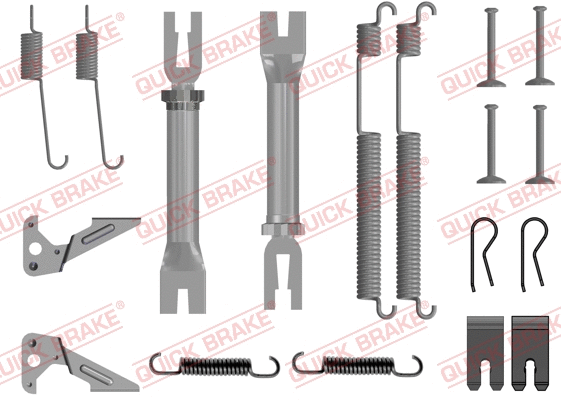 Stabdžių trinkelių priedų komplektas QUICK BRAKE 105-0053S