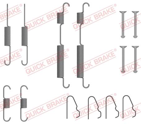 Stabdžių trinkelių priedų komplektas QUICK BRAKE 105-0054