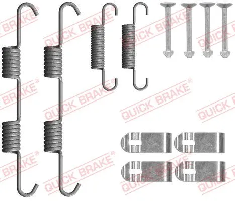 Stovėjimo stabdžių trinkelių priedų komplektas QUICK BRAKE 105-0077