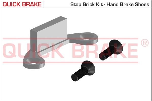 Stovėjimo stabdžių trinkelių priedų komplektas QUICK BRAKE 105-0481