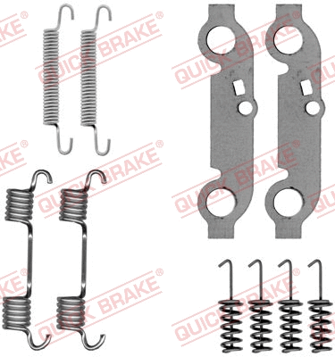 Stovėjimo stabdžių trinkelių priedų komplektas QUICK BRAKE 105-0537