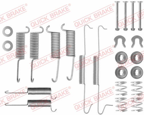Stabdžių trinkelių priedų komplektas QUICK BRAKE 105-0571