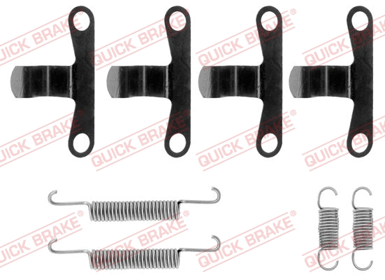 Stovėjimo stabdžių trinkelių priedų komplektas QUICK BRAKE 105-0594