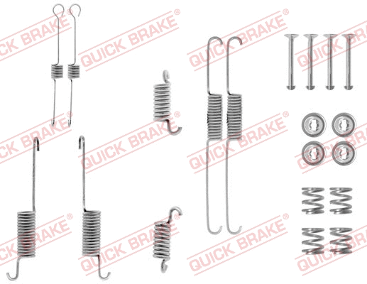 Stabdžių trinkelių priedų komplektas QUICK BRAKE 105-0615