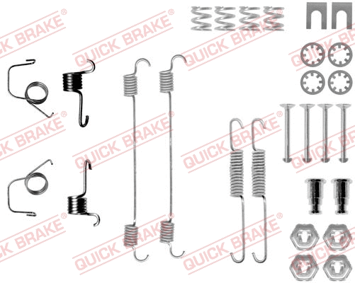 Stabdžių trinkelių priedų komplektas QUICK BRAKE 105-0617