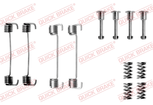 Stovėjimo stabdžių trinkelių priedų komplektas QUICK BRAKE 105-0620