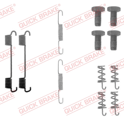 Stovėjimo stabdžių trinkelių priedų komplektas QUICK BRAKE 105-0622