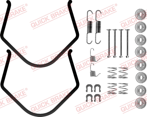 Stabdžių trinkelių priedų komplektas QUICK BRAKE 105-0638