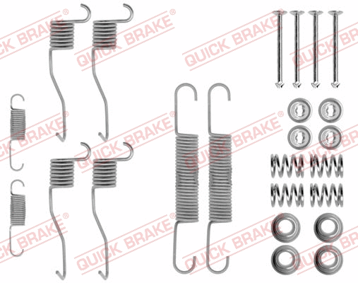 Stabdžių trinkelių priedų komplektas QUICK BRAKE 105-0639R
