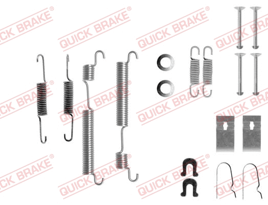 Stabdžių trinkelių priedų komplektas QUICK BRAKE 105-0653
