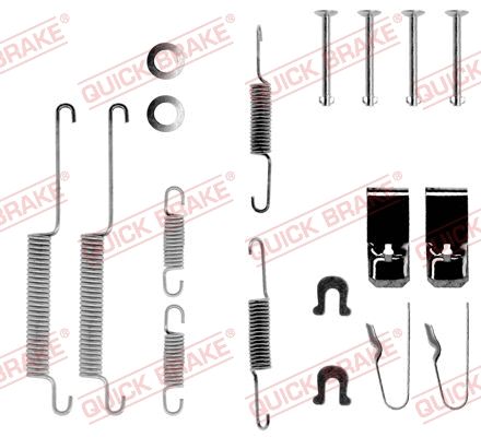 Stabdžių trinkelių priedų komplektas QUICK BRAKE 105-0654
