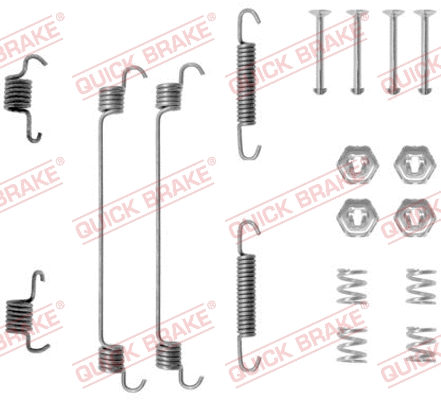 Stabdžių trinkelių priedų komplektas QUICK BRAKE 105-0657