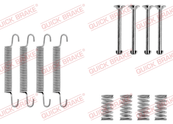 Stovėjimo stabdžių trinkelių priedų komplektas QUICK BRAKE 105-0667