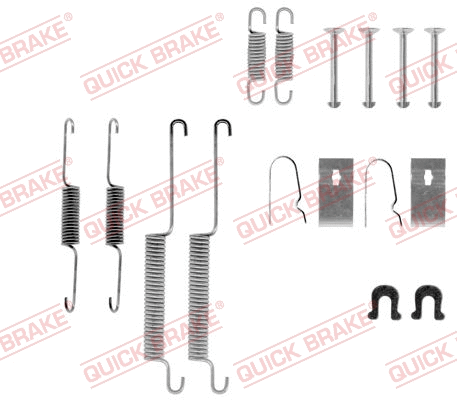 Stabdžių trinkelių priedų komplektas QUICK BRAKE 105-0668