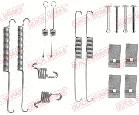 Stabdžių trinkelių priedų komplektas QUICK BRAKE 105-0688