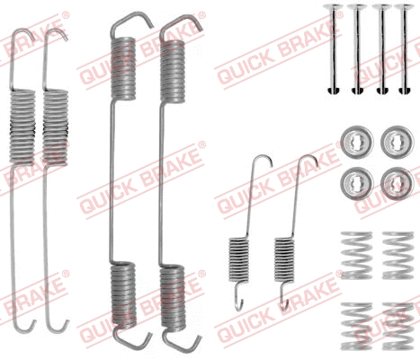 Stabdžių trinkelių priedų komplektas QUICK BRAKE 105-0689