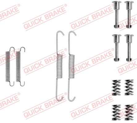 Stovėjimo stabdžių trinkelių priedų komplektas QUICK BRAKE 105-0690