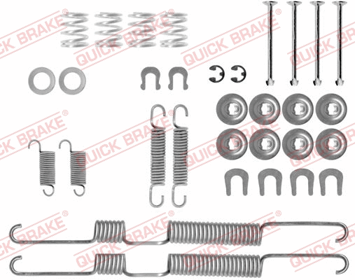 Stabdžių trinkelių priedų komplektas QUICK BRAKE 105-0698
