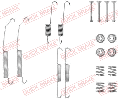 Stabdžių trinkelių priedų komplektas QUICK BRAKE 105-0701