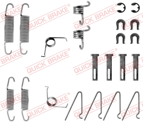 Stabdžių trinkelių priedų komplektas QUICK BRAKE 105-0703