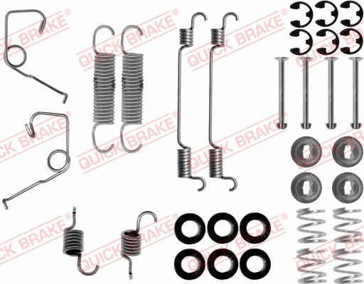 Stabdžių trinkelių priedų komplektas QUICK BRAKE 105-0705