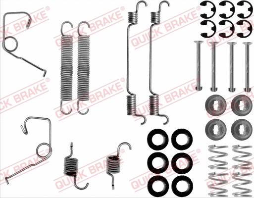 Stabdžių trinkelių priedų komplektas QUICK BRAKE 105-0706