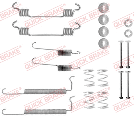 Stabdžių trinkelių priedų komplektas QUICK BRAKE 105-0710