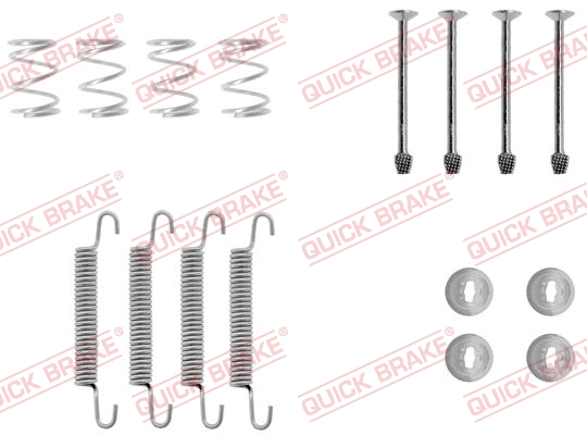Stovėjimo stabdžių trinkelių priedų komplektas QUICK BRAKE 105-0711