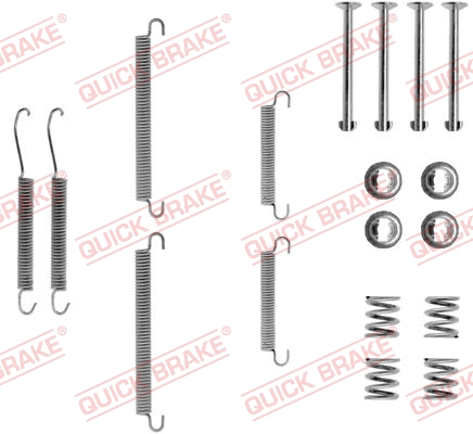 Stovėjimo stabdžių trinkelių priedų komplektas QUICK BRAKE 105-0713