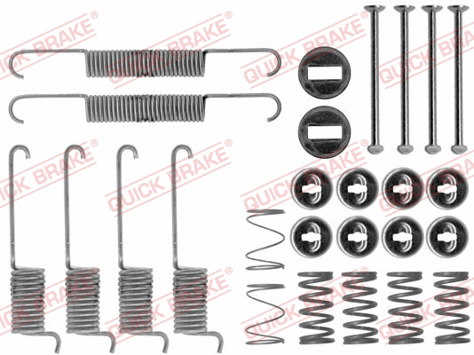 Stabdžių trinkelių priedų komplektas QUICK BRAKE 105-0715