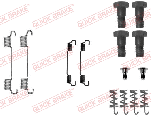 Stovėjimo stabdžių trinkelių priedų komplektas QUICK BRAKE 105-0716