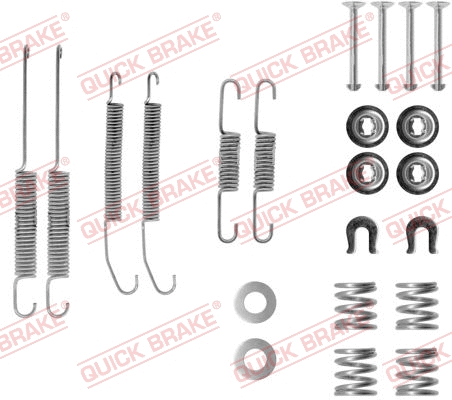 Stabdžių trinkelių priedų komplektas QUICK BRAKE 105-0718