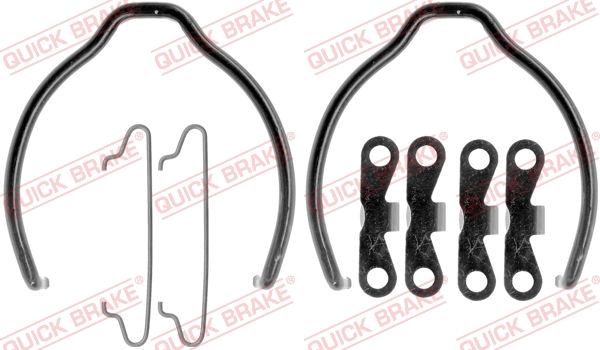 Stovėjimo stabdžių trinkelių priedų komplektas QUICK BRAKE 105-0721