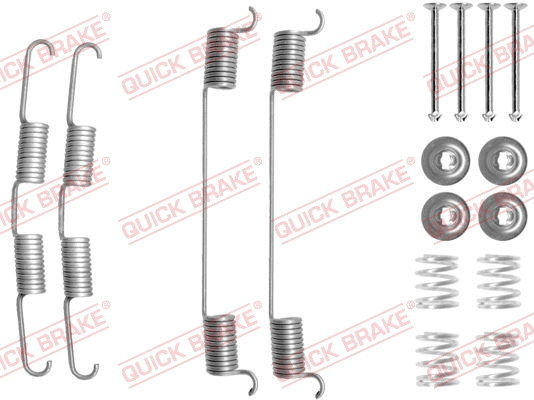 Stabdžių trinkelių priedų komplektas QUICK BRAKE 105-0724R