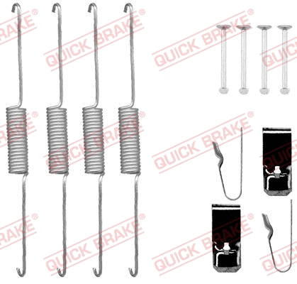 Stabdžių trinkelių priedų komplektas QUICK BRAKE 105-0725