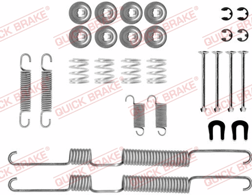 Stabdžių trinkelių priedų komplektas QUICK BRAKE 105-0730