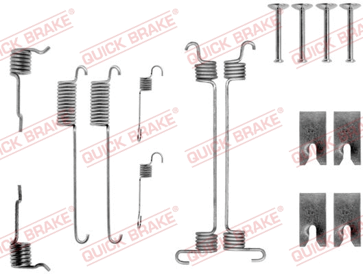 Stabdžių trinkelių priedų komplektas QUICK BRAKE 105-0731