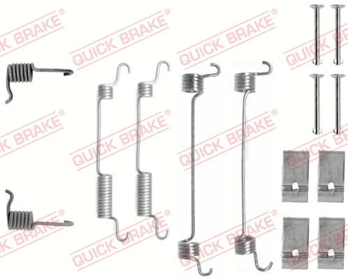 Stabdžių trinkelių priedų komplektas QUICK BRAKE 105-0735