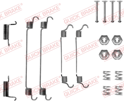 Stabdžių trinkelių priedų komplektas QUICK BRAKE 105-0737