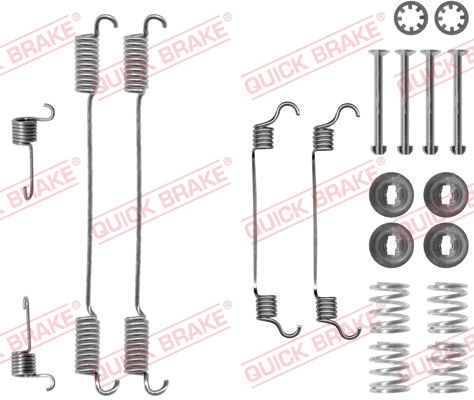 Stabdžių trinkelių priedų komplektas QUICK BRAKE 105-0740