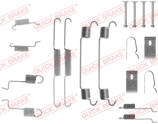 Stabdžių trinkelių priedų komplektas QUICK BRAKE 105-0742