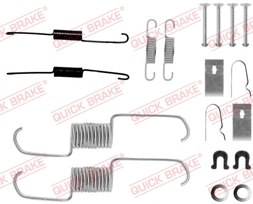 Stabdžių trinkelių priedų komplektas QUICK BRAKE 105-0743