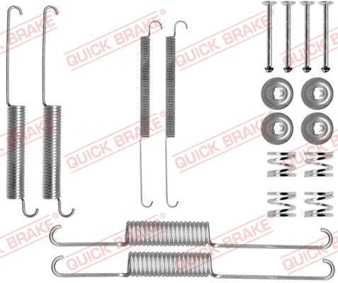 Stabdžių trinkelių priedų komplektas QUICK BRAKE 105-0758