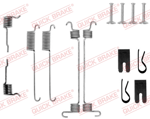 Stabdžių trinkelių priedų komplektas QUICK BRAKE 105-0772