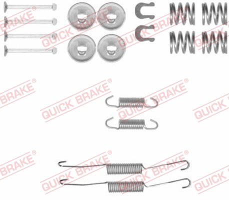 Stabdžių trinkelių priedų komplektas QUICK BRAKE 105-0778