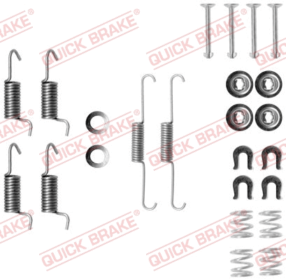 Stovėjimo stabdžių trinkelių priedų komplektas QUICK BRAKE 105-0788