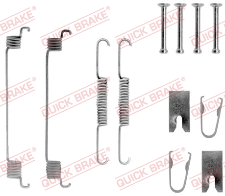 Stabdžių trinkelių priedų komplektas QUICK BRAKE 105-0789